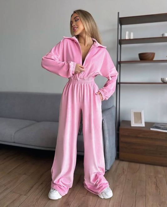 Comfy Chic: Pink & Black Lounge Set